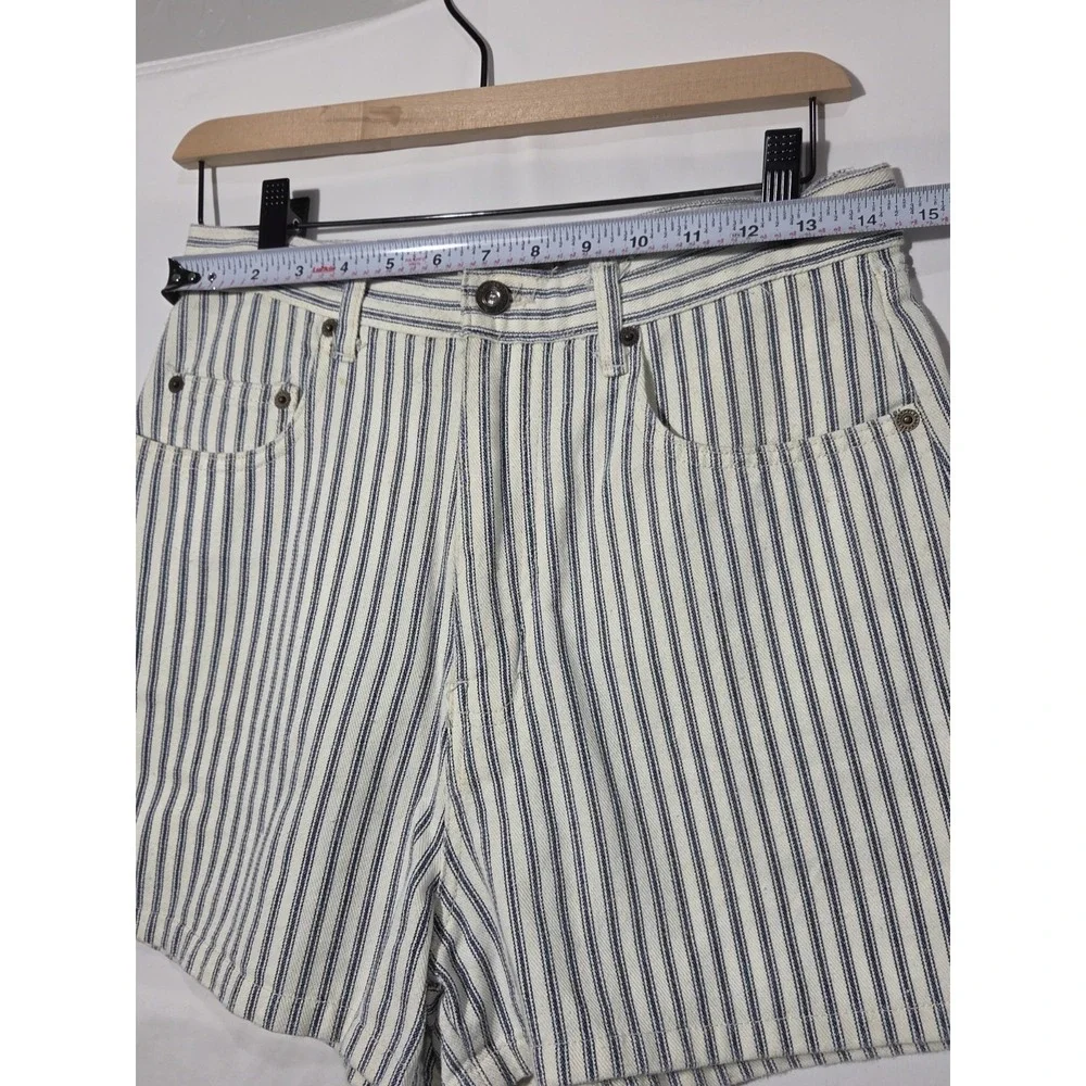 Y2K Express Jeans Hickory Striped‎ Womens Shorts 9/10 Waist Sz 29